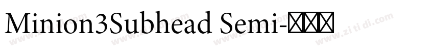 Minion3Subhead Semi字体转换